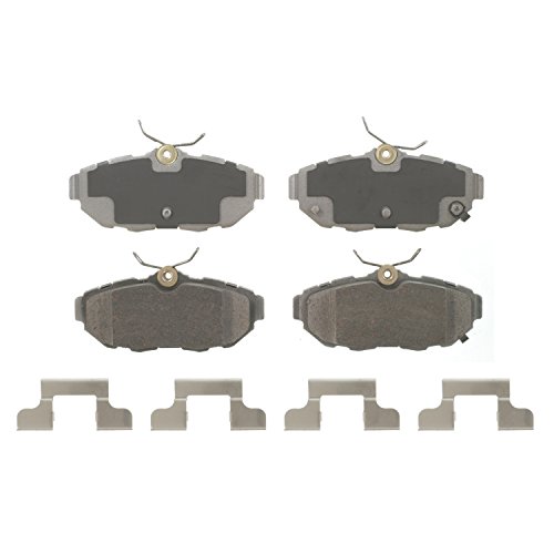 Wagner ThermoQuiet QC1465 Ceramic Disc Pad Set With Installation Hardware, Rear Brake Pads Wagner QC1465