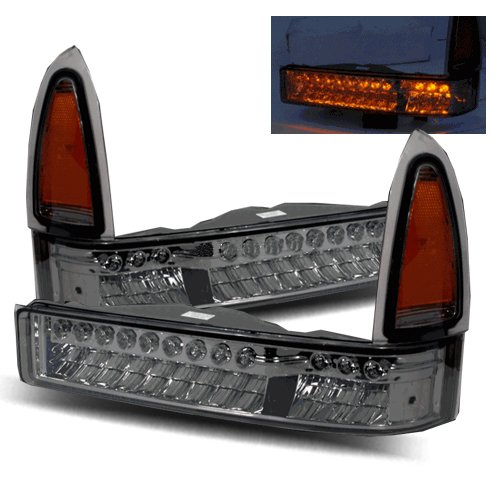Ford Super Duty LED Parking & Signal Lights Smoke /w Amber Reflectors Lighting Luminx Lighting LU-LED-PL-6179