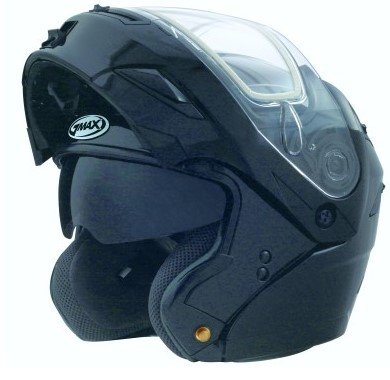 Gmax GM54S Black Modular Snow Helmet Dual Lens Helmets Gmax 125-4022