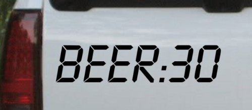 Black 2in X 8.5in -- Beer 30 Funny Car Window Wall Laptop Decal Sticker Wall Stickers & Murals Rad Dezigns 2inX8.5in_Black_10340_22