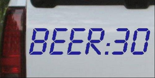 Blue 2in X 8.5in -- Beer 30 Funny Car Window Wall Laptop Decal Sticker Wall Stickers & Murals Rad Dezigns 2inX8.5in_Blue_10340_22