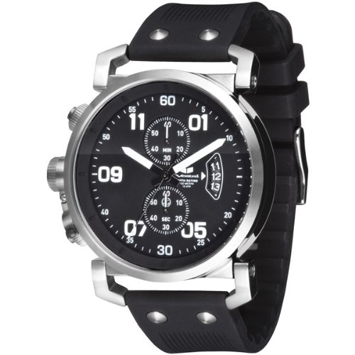 Vestal USS Observer Chrono High Frequency Collection Sportswear Watches - Black/Brushed Silver/Black/Lum / One Size Fits All Decals Vestal OBCS002-AMA