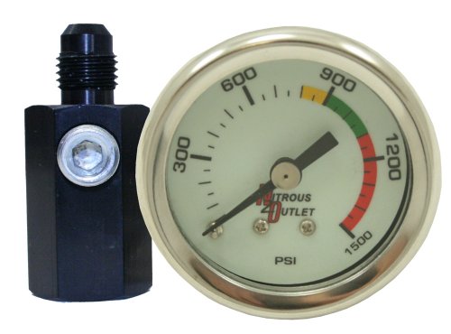 Nitrous Outlet luminescent Nitrous Pressure Gauge & 4an Manifold Nitrous Kits Nitrous Outlet 00-63001-4