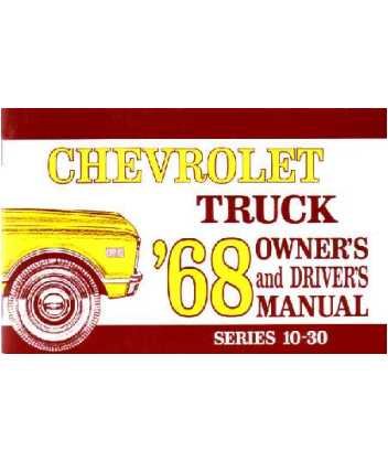 1968 Chevrolet Truck Owners Manual User Guide Reference Operator Book Fuses Software Chevrolet 6202R