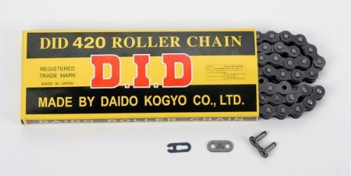 DID D.I.D 420 STD Standard Series Non O-Ring Chain - 126 Links Natural D18-421-126 Master Links DID D18421126