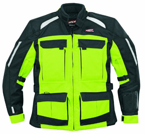 Vega Technical Gear Hi-Visibility Pack Jacket (Yellow, X-Large) Rain Jackets Vega 1000-515