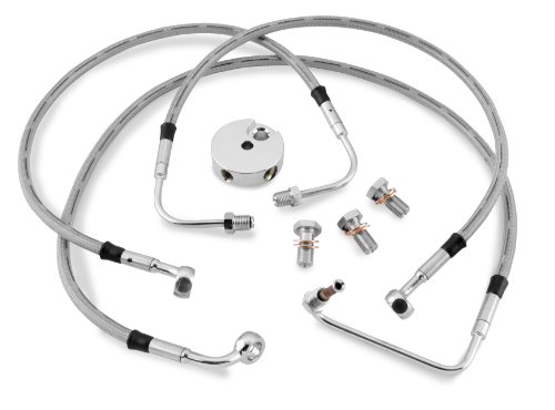 Bikers Choice D.O.T. Front Brake Line Kit +2in. for Harley Davidson 1994-2007 F Brake Cables & Lines Biker's Choice HD4042-3F+2