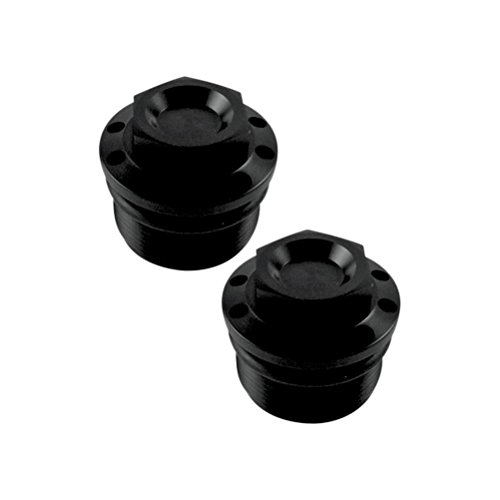Joker MacHine Fork Tube Caps for 39mm OEM Forks Black Anodized H-D XL All Years Body & Frame Parts Joker MacHine 10-310B