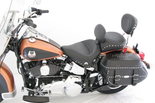 Mustang Motorcycle Products SOLO W/DRIV BACKREST CHR STUDS Complete Seats Mustang Motorcycle Seats 48-9168