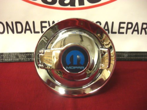 Dodge Challenger 2008-2012 polished chrome fuel door with Mopar logo OEM Fuel System Mopar 82212406.1