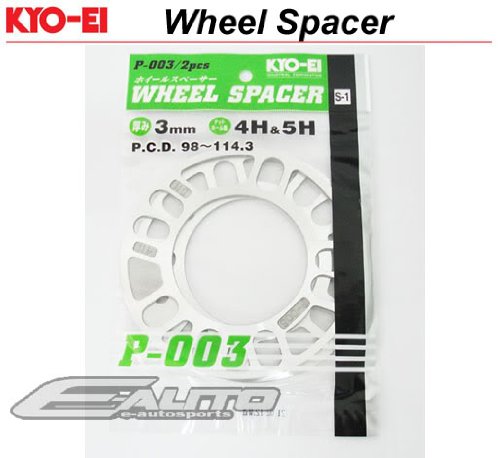 Wheel Adapters & Spacers Kyo-ei 3mm ALUMINUM WHEEL RIMS SPACER