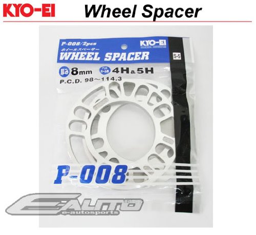 JDM Kics Kyo-ei 8mm RIM Wheel Spacer 5x114 5x112 4x100 4x114 5x100 PCD 98-114 C Spacers Kyo-ei 8mm ALUMINUM WHEEL RIMS SPACER