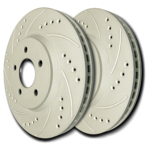 86-88 Mazda RX-7 (Turbo 4 Lugs W) Front Cross Drilled and Slotted Rotors Rotors SP Performance Rotors F26-92-1