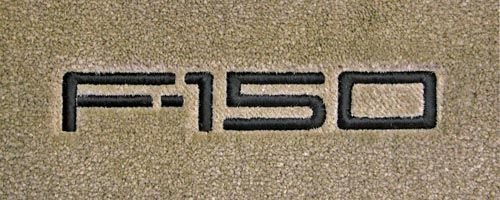 Logo 1997-1998 Ford F-150 SuperCab Mid-level Custom 2 Pc Front Mats Mid-Level Cruiser Mat Color: Smoke Mat Logo: F150 Embroidery - Black Flooring & Carpeting Cruiser Mats CL3CC6-MC05-1YU9Q:M233:L2CK