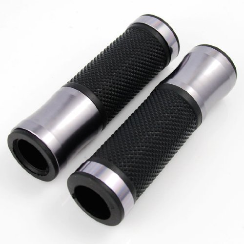 2x Custom JDM Style Skidproof Black Rubber Gel Aluminum Hand Grip Left & Right 7/8 Handle Bar For BMW Ducati Norton Aprilia Buell Street Sport Racing Standard Naked Bike Dirt Bike MX Cruiser Touring Motorcycle Grips Astra Depot M04-029-7