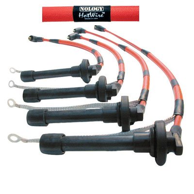 Honda 92-97 Prelude (SE, SI, SR 2.2, 2.3L Non VTEC 4Cyl) Nology HotWires Ignition Spark Plug Wires (Red Color Only) Spark Plugs Nology TO-NGY-HW-011224071-1