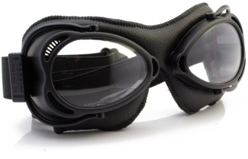 Nannini Clear Anti-Fog Streetfighter Motor 4V Goggles (Black) Goggles Nannini 7539