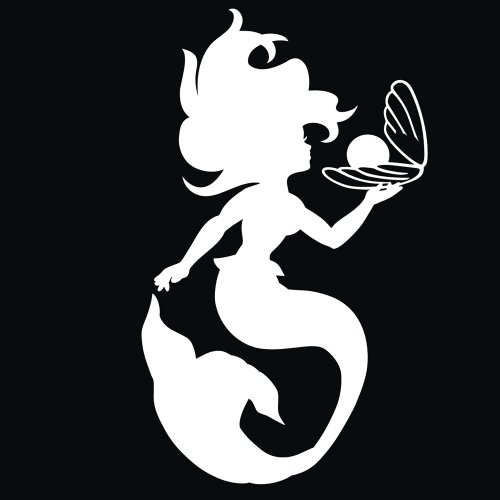 Beach - Mermaid with an Oyster Decal for Cars Home and More Bumper Stickers, Decals & Magnets Lazy Cats B4