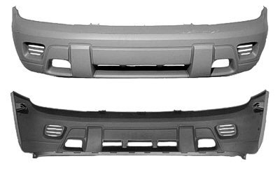 2002-2008 Chevy Trailblazer Front Bumper No Fog Painted 711J Sandalwood Met Bumpers Keystone GM1000640 711J Sandalwood Met