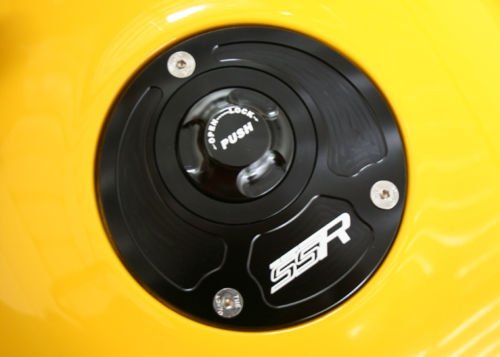 Yamaha Black Quick Release Fuel Gas Cap R6 R1 Fz6 Fz1 Fuel Tank Caps SSR Motorsports GCDXYX PUSH - BLACK - 7 OZ