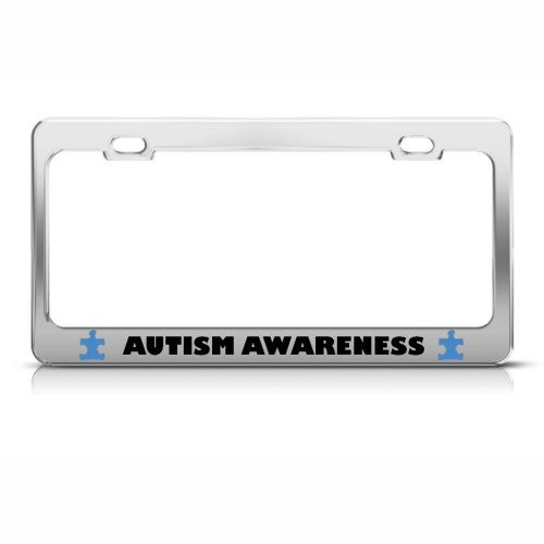 Autism Awareness License Plate Frame Stainless Metal Tag Holder Frames Speedy Pros