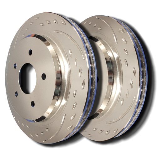07-10 Ford Edge (FWD ) Front Diamond Slot Brake Rotors Rotors SP Performance Rotors D54-155-P-1