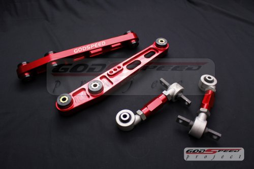 Godspeed Gen2 1994 1995 1996 1997 1998 1999 2000 2001 Acura Integra Gs Gsr Ls All Model Rear Lower Control Arm + Rear Camber Kit Set Combo Set Red Color Camber Caster Parts Godspeed ak005red+96civic