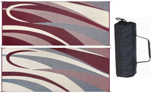 Ming's Mark GC5 Burgundy/Black 8' x 20' Graphic Reversible Mat Floor Mats Ming's Mark 0142.1531