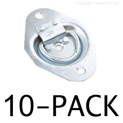 Ratcheting D-Rings Tiedown Attachments - 10 Pack 98065-04-10