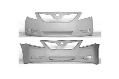 2007-2009 Toyota Camry Front Bumper Except SE Painted 1D4 Titanium Metallic Bumpers Keystone TO1000317 1D4 Titanium Metallic