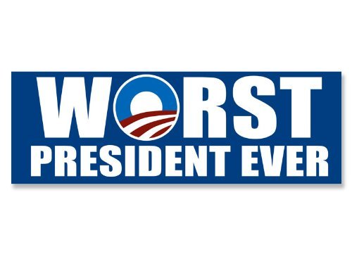 NOBAMA: Worst President Ever Sticker (anti obama decal) Bumper Stickers, Decals & Magnets