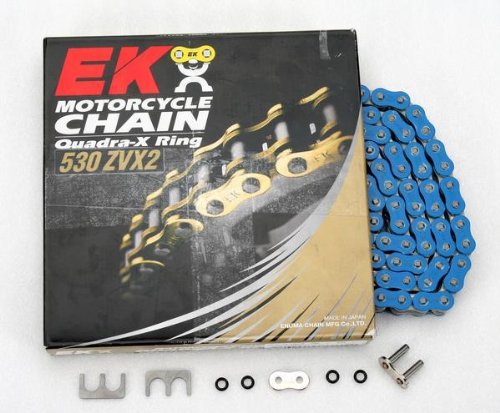 EK Chain 530 ZVX2 Chain - 150 Links - Blue , Chain Type: 530, Color: Blue, Chain Length: 150, Chain Application: Offroad 530ZVX2-150/B Chains EK Motor Sport 530ZVX2-150/B