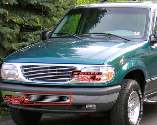 APS F65024S Polished Grille Bolt Over for select Ford Explorer Models Grille Inserts APS F65024S