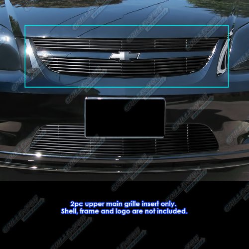 05-10 Chevy Cobalt Black Billet Grille Grill Insert Grille Inserts APS C65752H