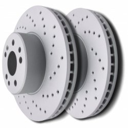 SP Performance C03-2724 Front Cross-Drilled Rotor Pair Land Rover Range Rover 95-98 Rotors SP Performance C03-2724