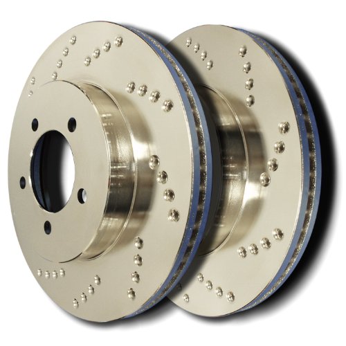 SP Performance C60-351-P Front Cross-Drilled Plated Rotor Pair Volvo S60 04-07 Rotors SP Performance C60-351-P