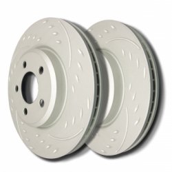 SP Performance D32-349 Rear Diamond Slot Rotor Pair Infiniti G35 02-04 Rotors SP Performance D32-349