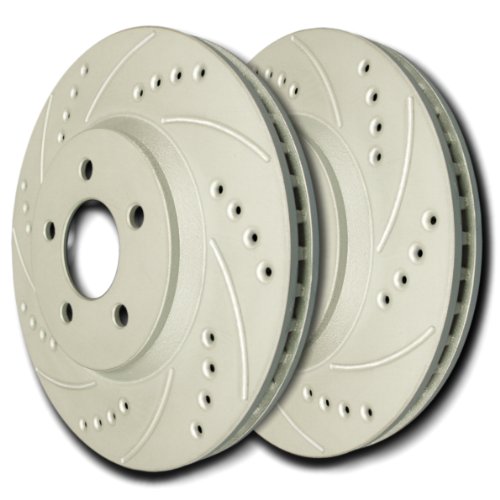 SP Performance F54-38 Front Drilled - Slotted Rotor Pair Ford Country Squire 81-91 Rotors SP Performance F54-38