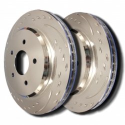 SP Performance D06-219-P Rear Diamond Slot Plated Rotor Pair BMW 3-Series 01-05 Rotors SP Performance D06-219-P