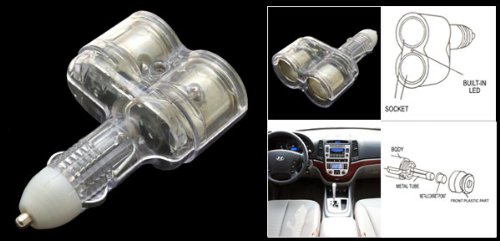2 Way Auto Car Vehicle 12V Cigarette Lighter Socket Splitter Adapter (PS-303) Cigarette Lighter & Parts Amico Amico