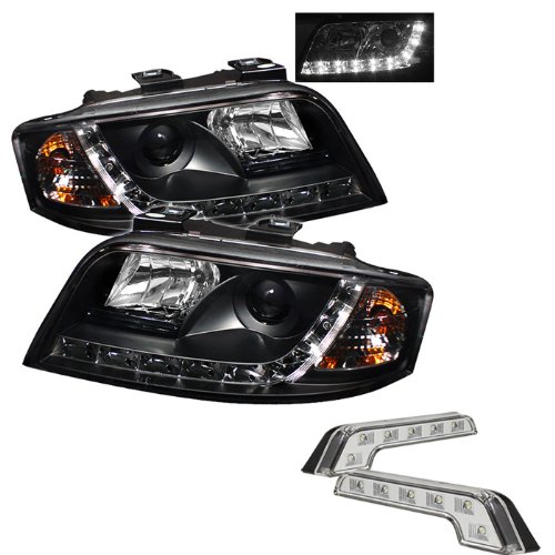 Headlight Assemblies Carpart4u CP4-PD-ADA601-DRL-BK+LBENZ-C