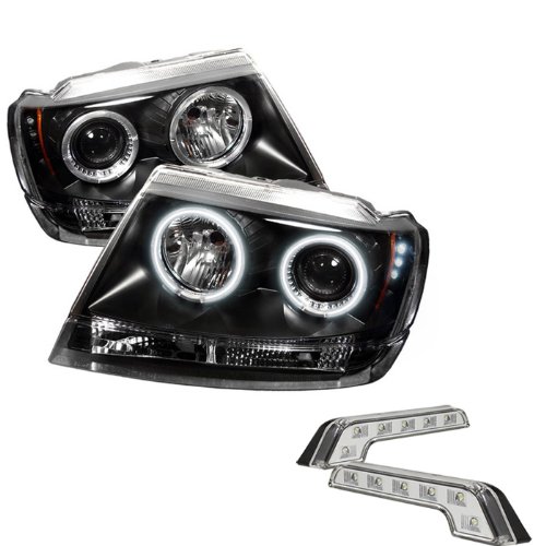 Headlight Assemblies Carpart4u CP4-PD-JGC99-CCFL-BK+LBENZ-C