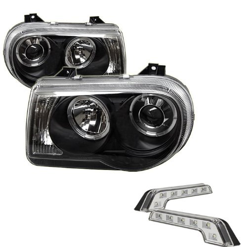 Headlight Assemblies Carpart4u CP4-PD-C300C-HL-BK+LBENZ-C