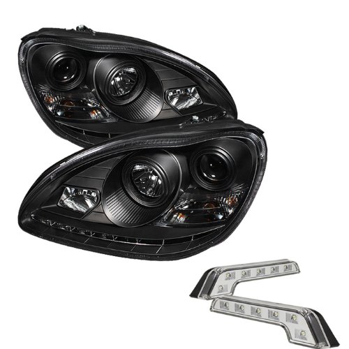 Headlight Assemblies Carpart4u CP4-PD-MBW220-HID-DRL-BK+LBENZ-C