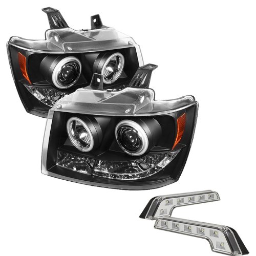 Headlight Assemblies Carpart4u CP4-PD-CSUB07-CCFL-BK+LBENZ-C