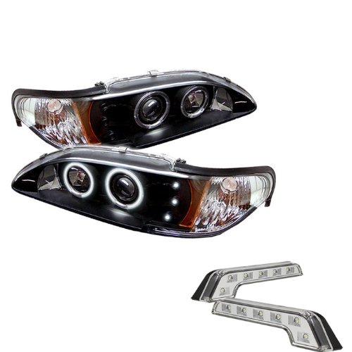 Headlight Assemblies Carpart4u CP4-PD-FM94-1PC-CCFL-BK+LBENZ-C