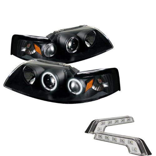 Headlight Assemblies Carpart4u CP4-PD-FM99-1PC-CCFL-BK+LBENZ-C