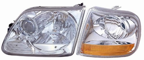 FORD F150/250 LD/HD FM 7/96-03 HEADLIGHTS W/PARK LAMP CHROME NEW DEPO Mirrors Depo 330-1119PXASC1