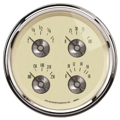 Auto Meter 2009 Prestige Series Antique Ivory Quad Gauge Specialty Auto Meter 2009