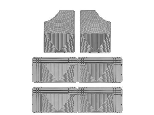 WeatherTech W4GR-W25GR-W25GR Floor Mat, Rubber, Front/Rear Custom Fit WeatherTech W4GR-W25GR-W25GR
